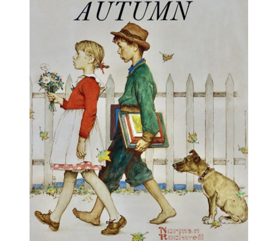 kids walking with a dog